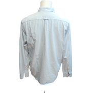 Chemise Lacoste 42 L Bleu Clair Regular Fit Logo Vert Coton manches longues