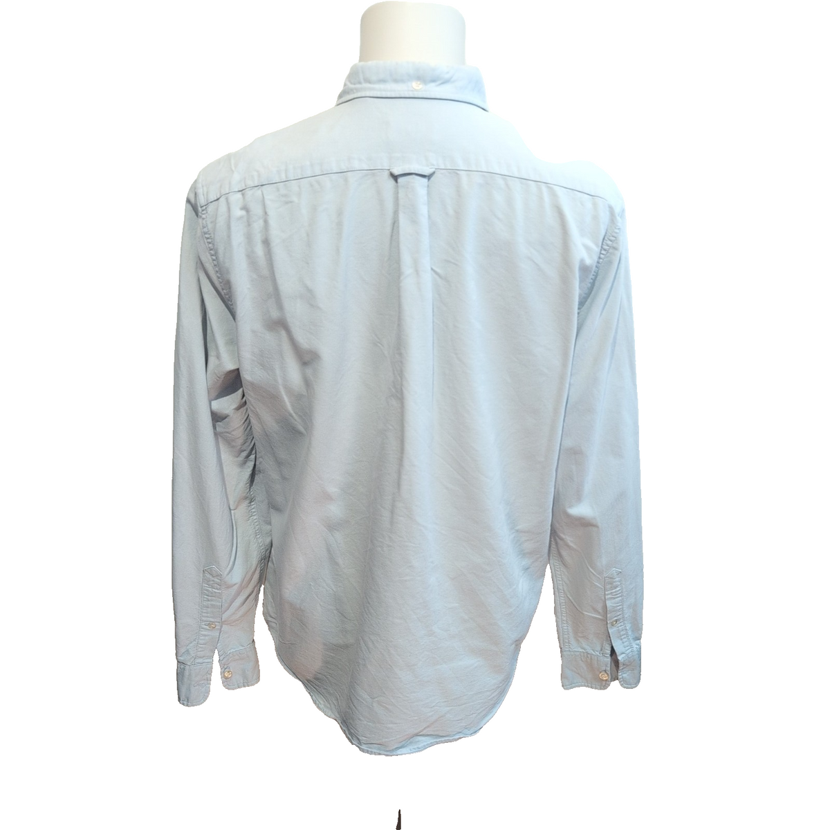 Chemise Lacoste 42 L Bleu Clair Regular Fit Logo Vert Coton manches longues