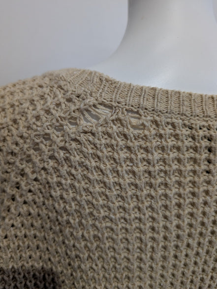 Pull Ralph Lauren (Lauren) Femme L Grosse Maille Style Cape Crème Vintage 🏷️