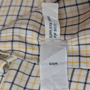 Chemise Polo Ralph Lauren Shirt XXL Carreaux Jaune Noir Col Classique Sans Logo