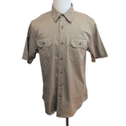 Chemise Wrangler Manche Courte Marron Clair Camel Taille M Deux Poches