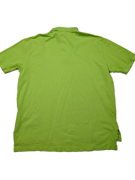 Polo manches courtes Polo Ralph Lauren XL vert anis logo bleu marine coton