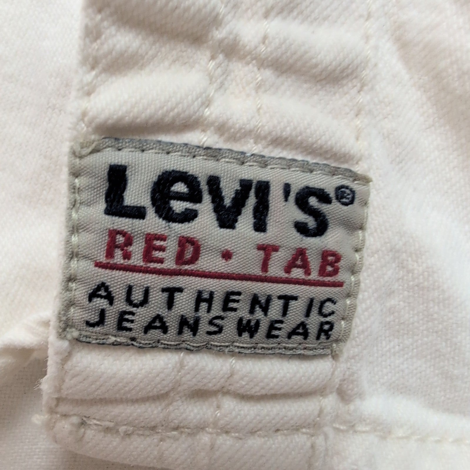 Chemise Levi's Red Tab vintage blanc 2XL denim 2 poches rare manches longues