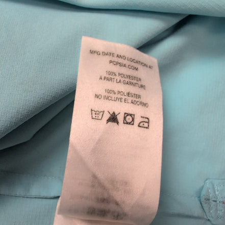 Chemise Hawaïenne Patagonia S Bleu Clair Poisson Trident Brodé Polyester