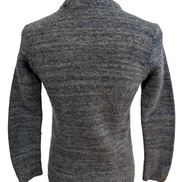 Pull Carhartt Col Rond Laine Épaisse Bleu Gris Vintage Femme Taille S