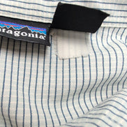 Chemise Patagonia L Bleu Carreaux Manches Courtes Poche Logo Vintage