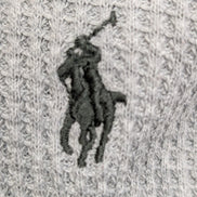 Sweat à capuche Polo Ralph Lauren M gris chiné logo noir coton hoodie