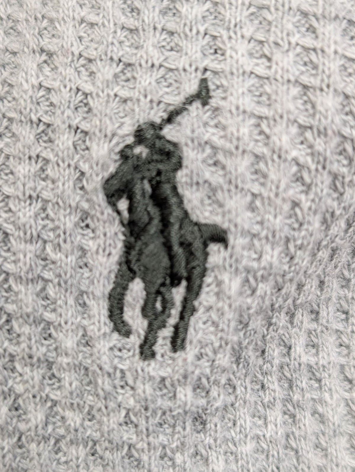 Sweat à capuche Polo Ralph Lauren M gris chiné logo noir coton hoodie
