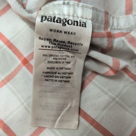Chemise Patagonia XL grise carreaux bio coton pêche manches longues
