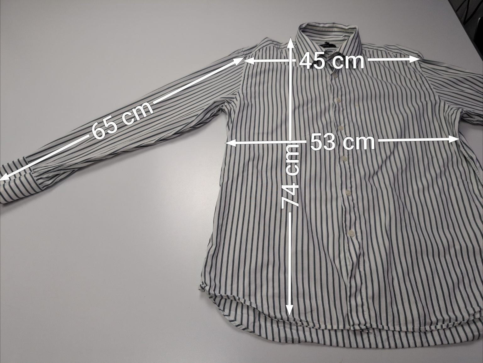 Chemise Fila blanche à rayures taille L #143msch