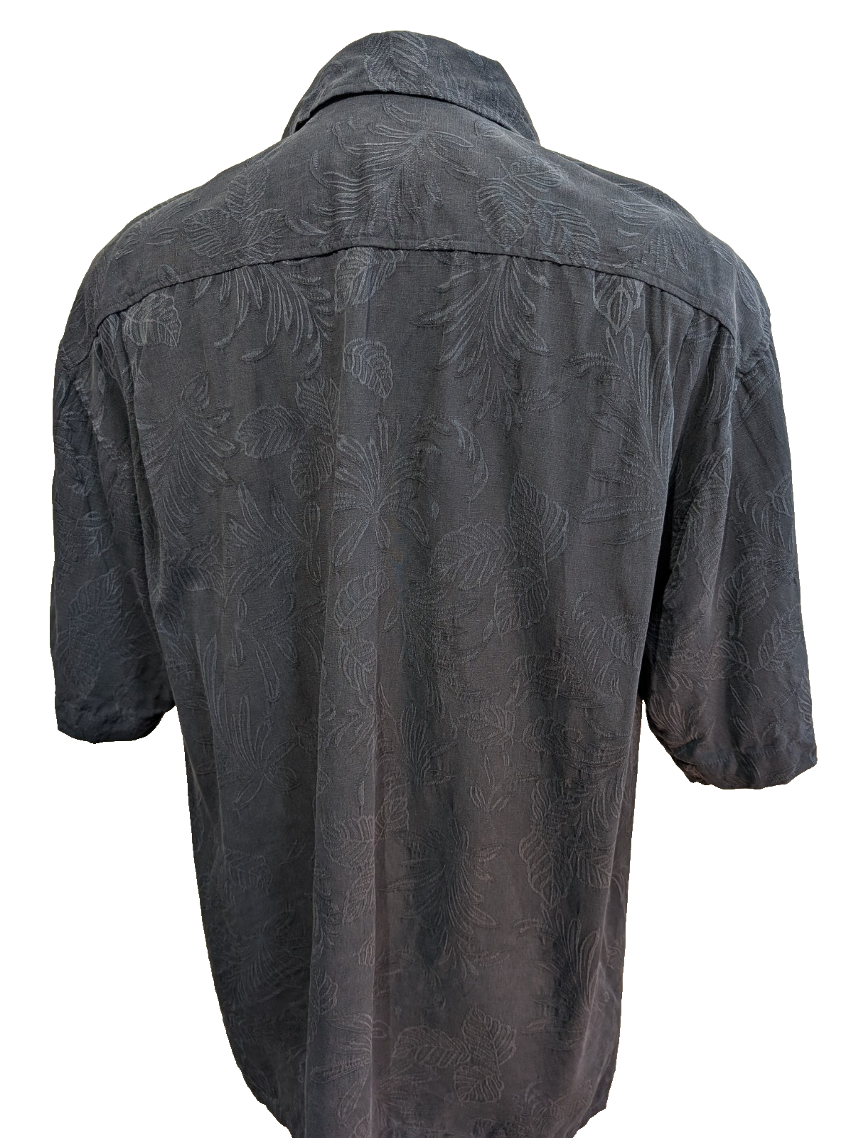 Chemise Hawaïenne JOSEPH & FEISS 100% Soie Marine Feuillage - Taille L