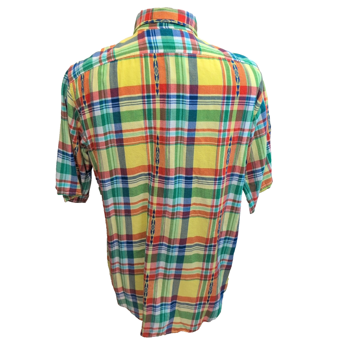 Chemise Polo Ralph Lauren M Multicolore Aztèque Carreaux 2 Poches Coton