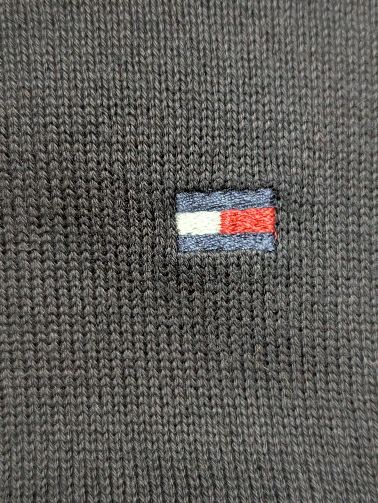 Pull Tommy Hilfiger Homme Col V Noir Profond - Taille M