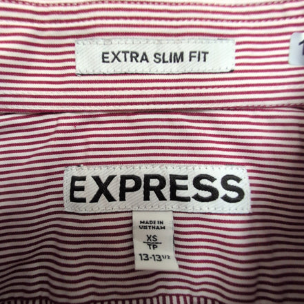 Chemise Express XS Bordeaux Rayures Extra Slim Fit manches longues