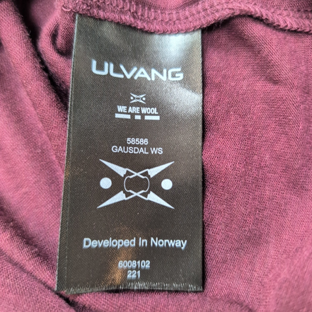 T-shirt Ulvang Femme XS Mérinos Lyocell Bordeaux Manches Courtes Norvège