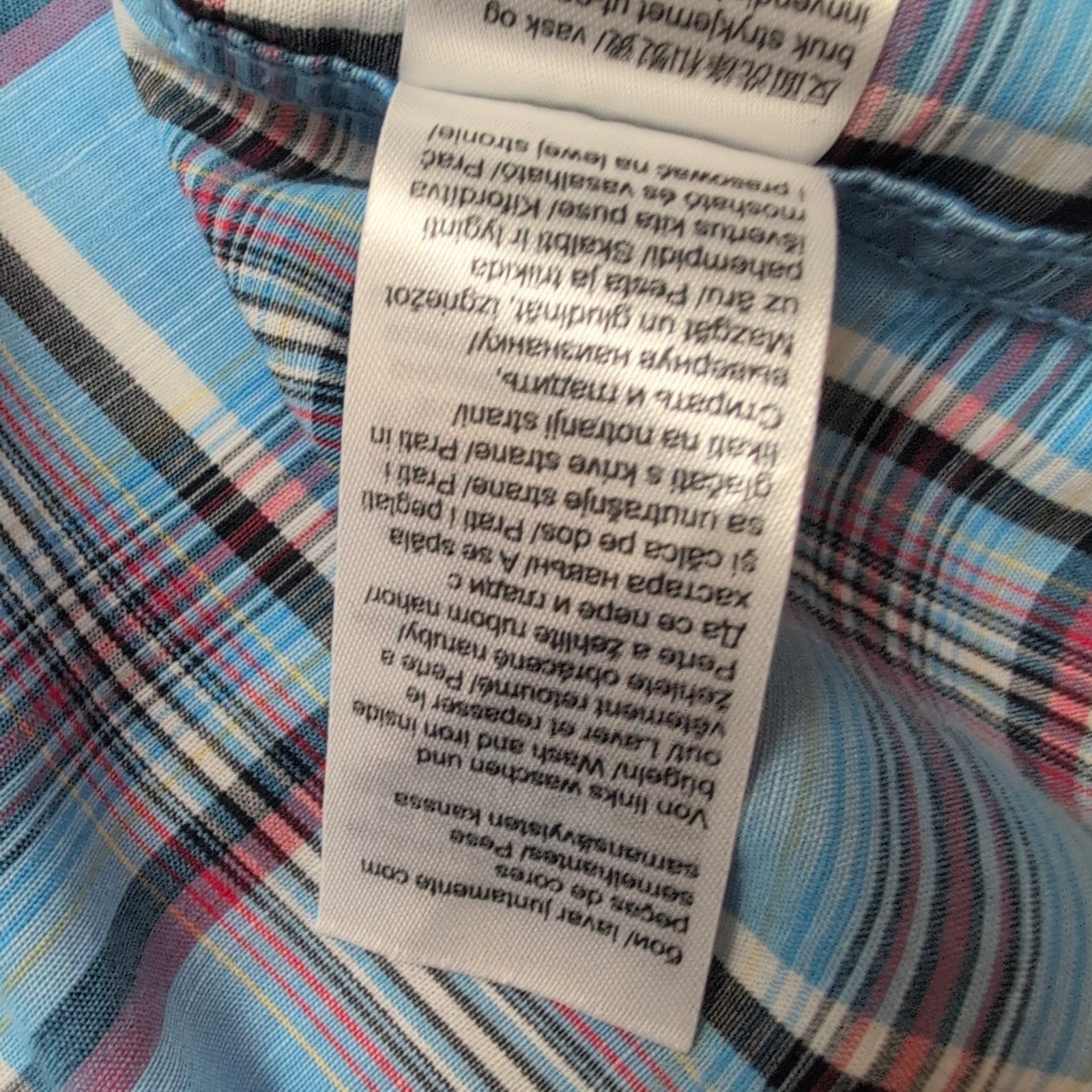 Chemise Tom Taylor carreaux bleu rouge poche manches courtes XXL