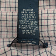Ralph Lauren Chemise Homme M/L Rose Blanc Carreaux Gingham Manches Longues Custo