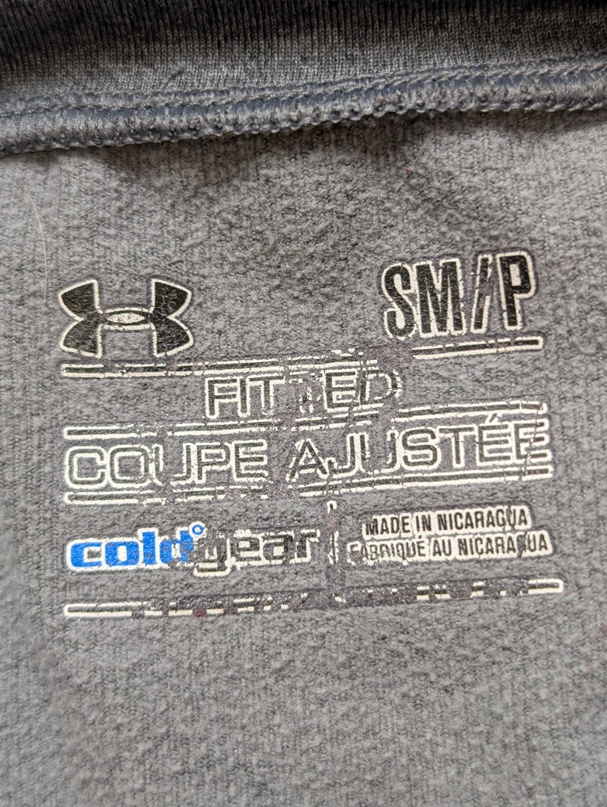 Haut Technique Under Armour ColdGear Femme Gris Doublure Polaire Taille S