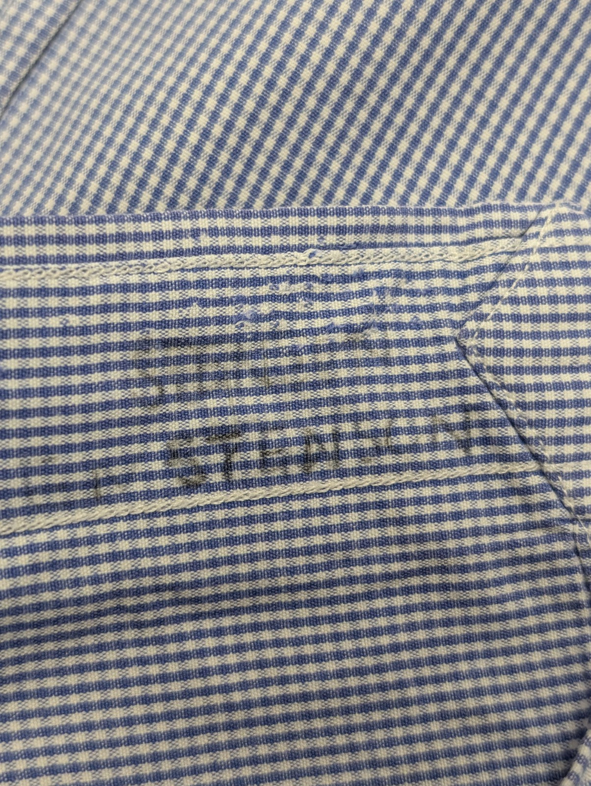 Chemise Polo Ralph Lauren Shirt Blake L XL Vichy Bleu Logo Noir Button Down