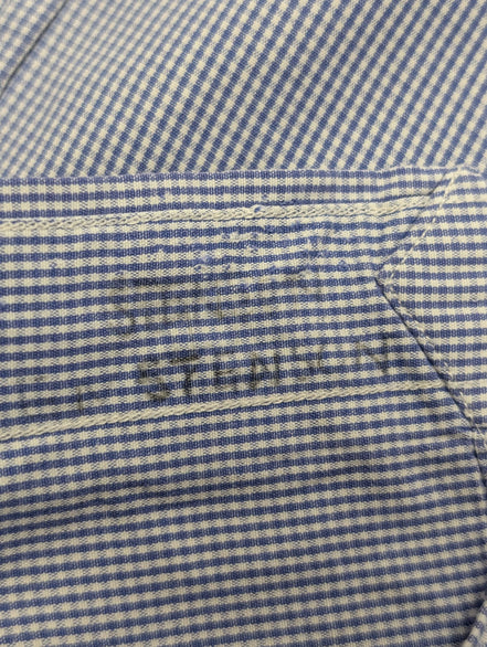 Chemise Polo Ralph Lauren Shirt Blake L XL Vichy Bleu Logo Noir Button Down