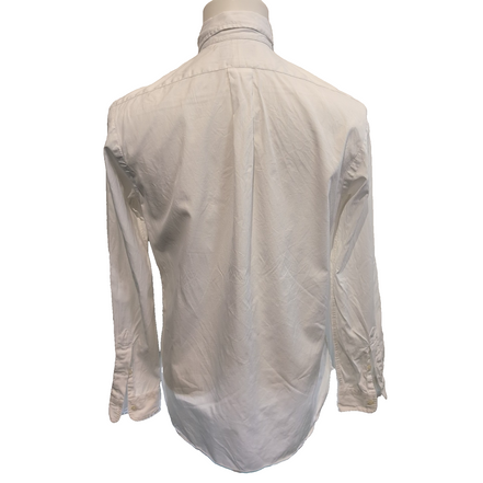 Chemise Polo Ralph Lauren Taille M Custom Fit Blanche Coton Logo Bleu Marine