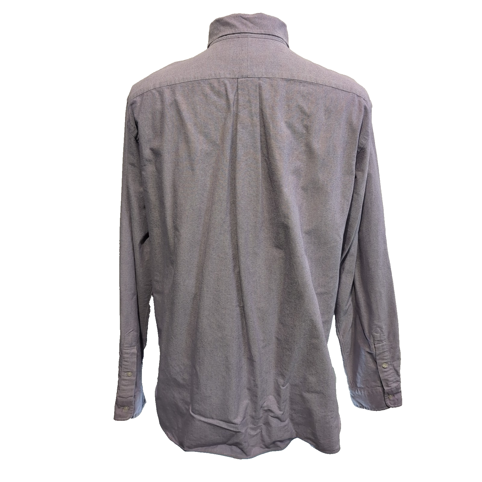 Chemise Ralph Lauren XL Violette Unie Logo Marron Manches Longues