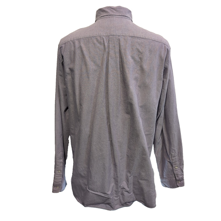 Chemise Ralph Lauren XL Violette Unie Logo Marron Manches Longues