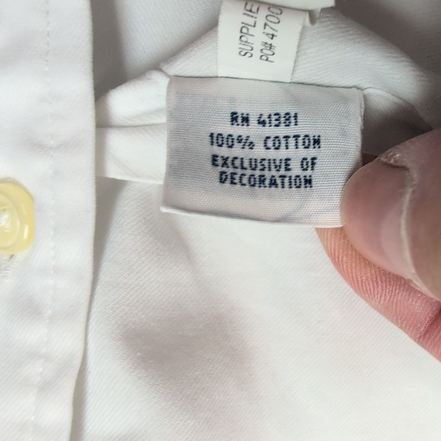 Chemisier Polo Ralph Lauren Taille S Blanc Logo Bleu Marine Manches longues