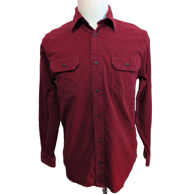 Chemise WRANGLER Bordeaux FLEX avec Poches Manches Longues - Taille S