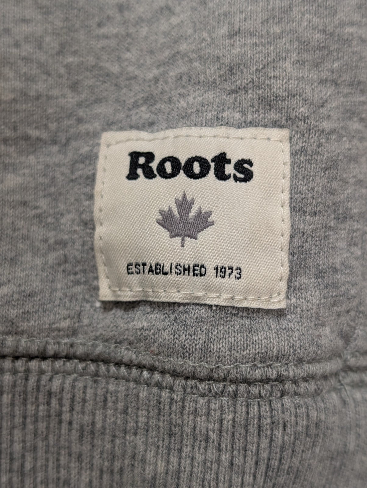 Sweat à capuche Roots Jaune et Gris Logo Poitrine Taille S