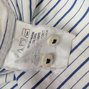 Chemise Tommy Hilfiger L Blanc Bleu Rayures Coton Regular Fit manches longues