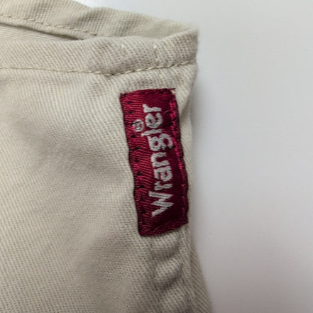 Chemise Wrangler Manches Courtes Crème à Poches Stretch Taille L