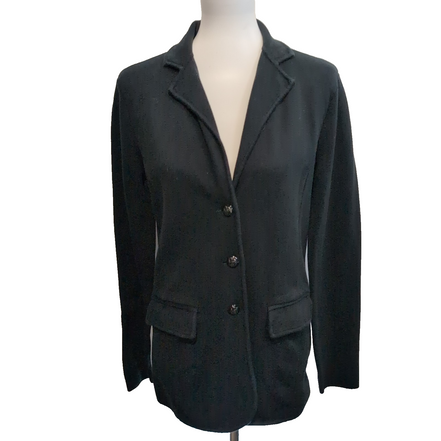 Gilet Blazer Lauren Ralph Lauren Femme M Noir Doublé Coton Boutonné