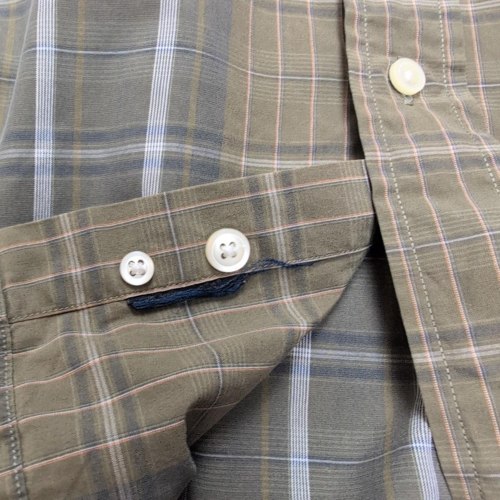 Chemise Nautica Manches Courtes à Carreaux Kaki - Taille XL