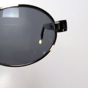 Lunettes de soleil Y2K Rétro Chic Ovales Branches Larges noir brillant