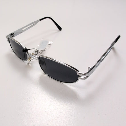 Lunettes de soleil Y2K Ovales Métal Chromé Branches Larges