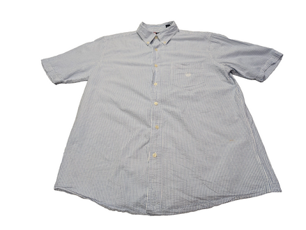 Chemise Chaps manches courtes bleu à rayures taille L #237msch