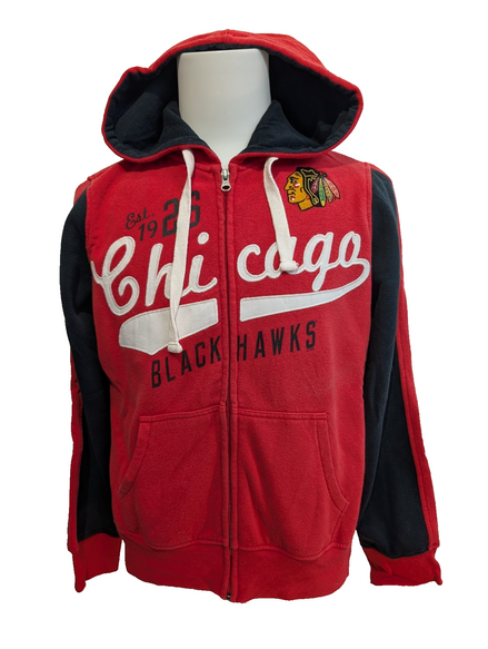 Veste Hoodie Femme Chicago Blackhawks 4Her NHL Hockey Sport Chic Rouge Taille L
