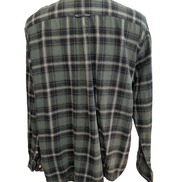 🐻 CHEMISE FLANELLE CHAPS XL (TG) CARREAUX VERT KAKI NOIR LOGO BRODÉ