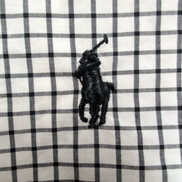 Chemise Ralph Lauren Taille L Carreaux Noir Blanc 100% Coton Logo Noir