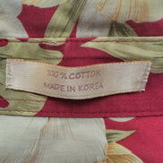 Chemise Hawaïenne Campia Moda L Ananas Cocktails Rouge 100% Coton Corée