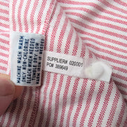 Chemise Ralph Lauren XXL Classic Fit Rayures Rouge Oxford Button Down Shirt