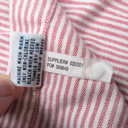 Chemise Ralph Lauren XXL Classic Fit Rayures Rouge Oxford Button Down Shirt