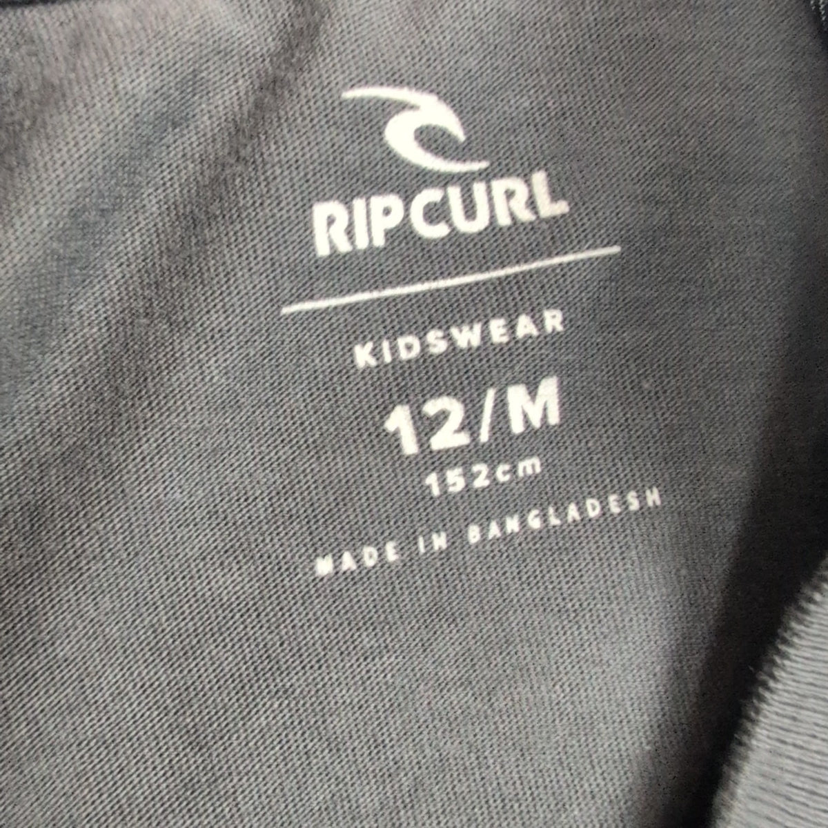 T-shirt Rip Curl Manches Longues 12 Ans Gris Surf Neuf avec Étiquette