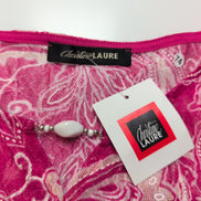 Robe Christine Laure S Rose Fuchsia Motif Paisley Neuve Étiquette