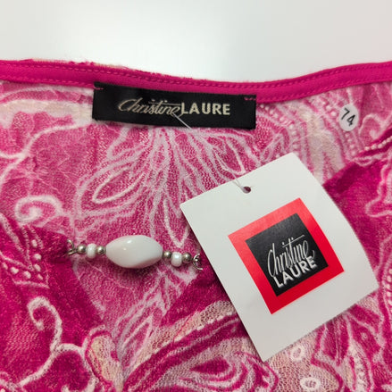 Robe Christine Laure S Rose Fuchsia Motif Paisley Neuve Étiquette