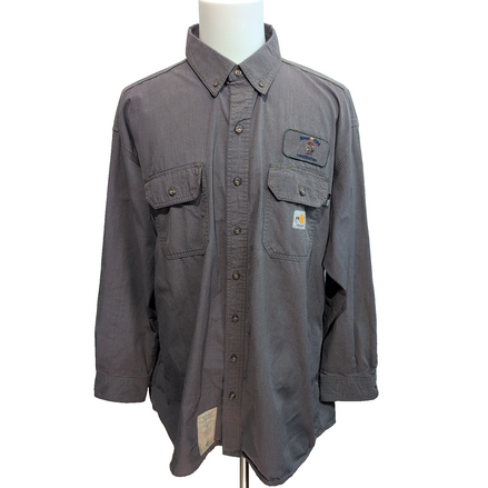 Chemise Carhartt 2XL FR NFPA 2112 Kaki Aramid Workwear CAT manches longues