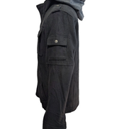 Blouson Veste Levis Homme S Laine Épaisse Matelassée Capuche Noire 4 Poches