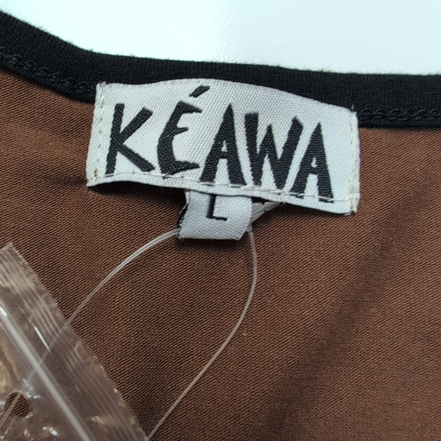 Robe Kéawa L Marron Chocolat Noir Manches Longues Brodée Neuve Étiquette