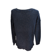 Pull Tommy Hilfiger Femme col rond bleu marine moucheté Taille S
